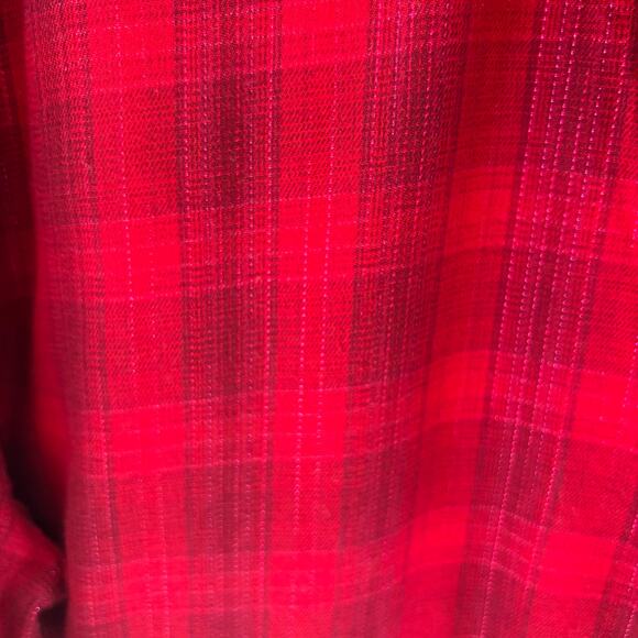 Victoria's Secret Red Christmas Plaid Button Down Pajamas 2 Piece Size Medium - Picture 5 of 9